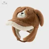 Dave Bella Boys Shake Fleece Ear Protection Winter Plush Baseball Cap Children Cartoon Warm Knitted Hat Soft Wide Brim DB4254901