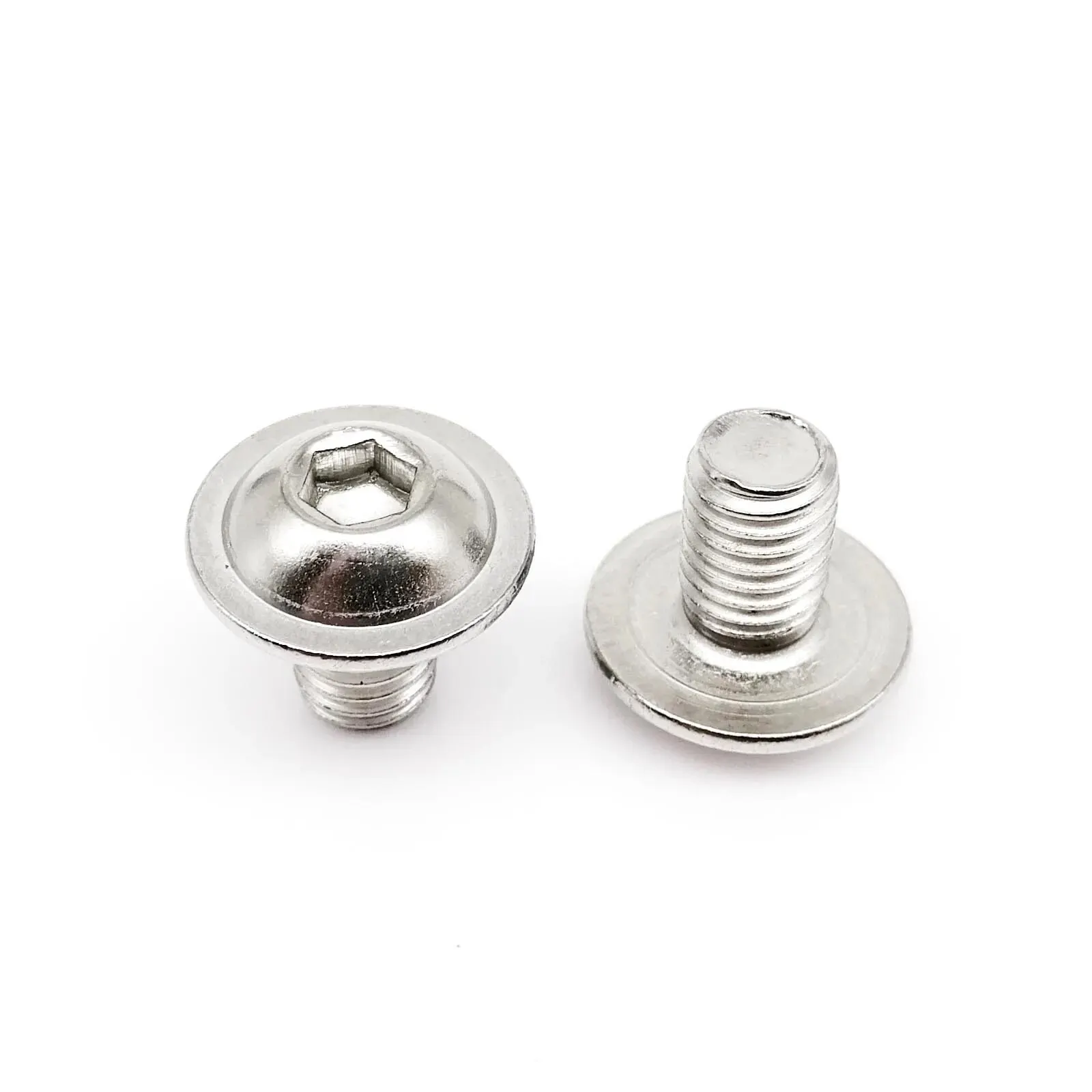 Viti Testa A Bottone Flangiata M4 Acciaio Inox A2, Phillips, Rondella Integrata, NBKIT