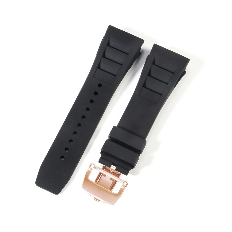 High-Quality Waterproof Soft Rubber Watch Strap for Luxury Sports Watches