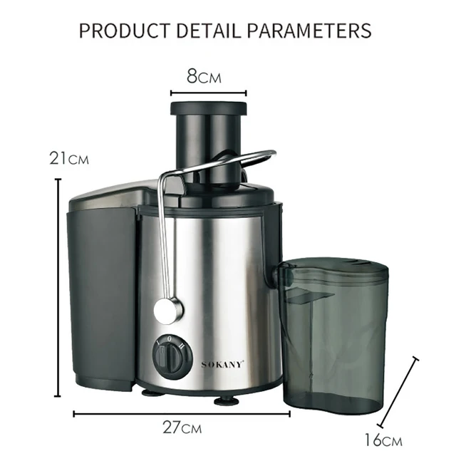  SOKANY Stainless Steel Juice Extractor, Homeleader Juice  Extractor For 2 Speed, 800W, Centrifugal Juicer Machine With wide Mouth For  Fruits&Vegetable, Non-slip Feet : לבית ולמטבח