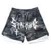 Men's High Street Shorts 2-in-1 Compression Double Layer Shorts Daily Fashion Beach Breathable Fitness Outdoor Sport Short Pants 3