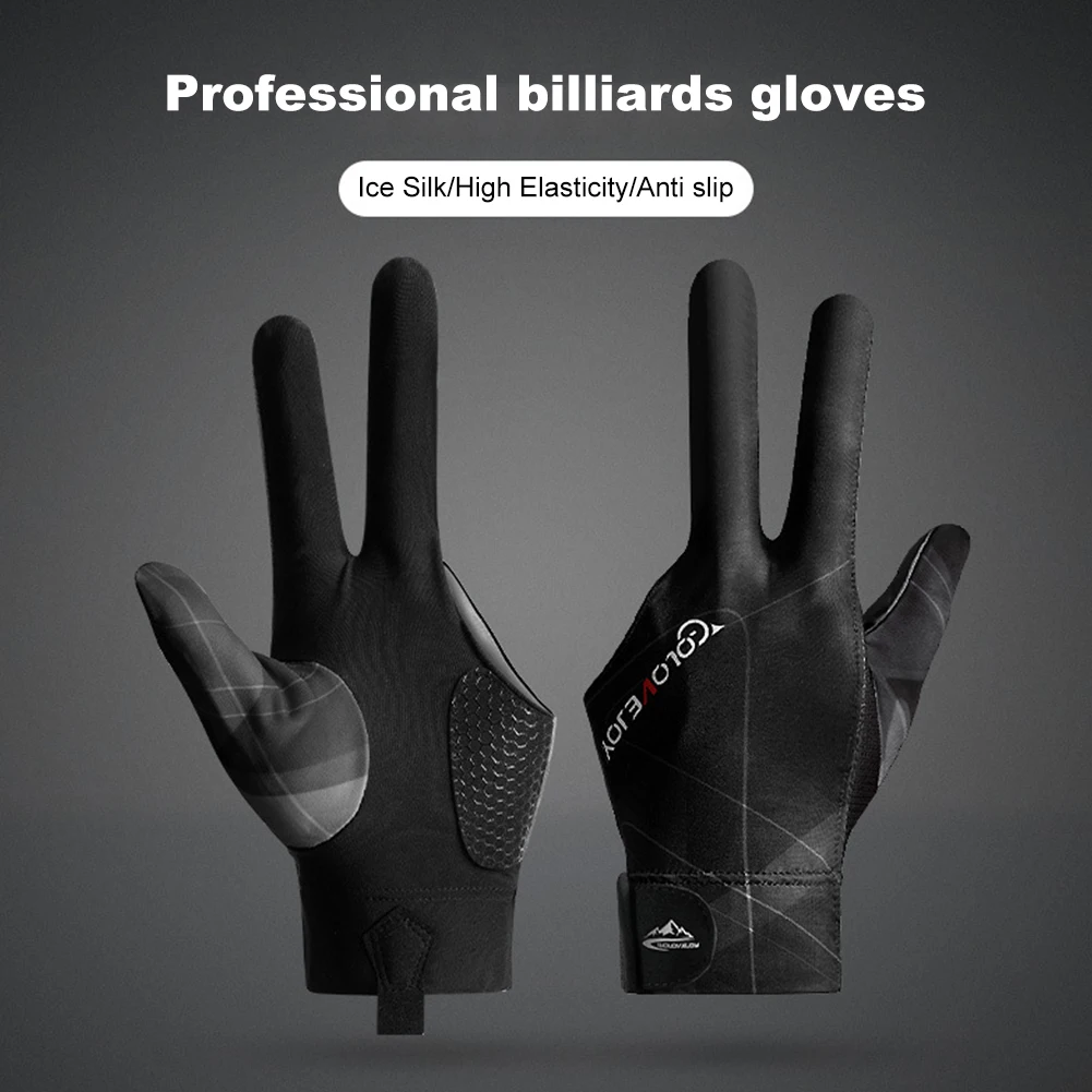 Full-Finger Billiards Gloves Non-Slip 3 Finger Snooker Glove Left/Right Hand Billiard Sports Accessories