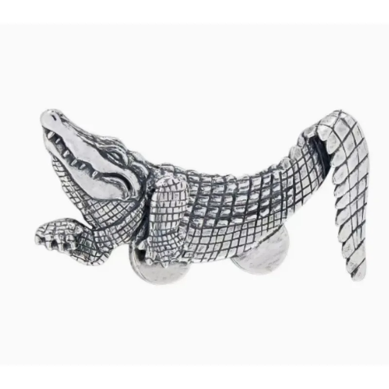 Exquisite and Creative Crocodile Animal Brooch Men's and Women's Traditional Retro Gentleman Suit Jacket Collar Jewelry High-end