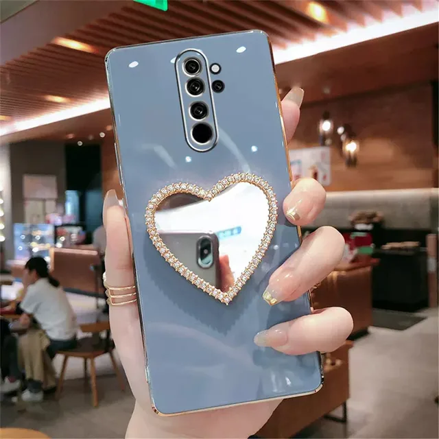 Funda de teléfono chapada en espejo de corazón de amor para Xiaomi Redmi Note 12 Pro Plus 12S 12Pro A1 12C POCO F5 X5 Pro 12T 13 Lite, Note12S - Image 4