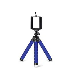Universal Flexible Octopus Tripod Stand with Holder Clip for Smartphones and Cameras (Blue)