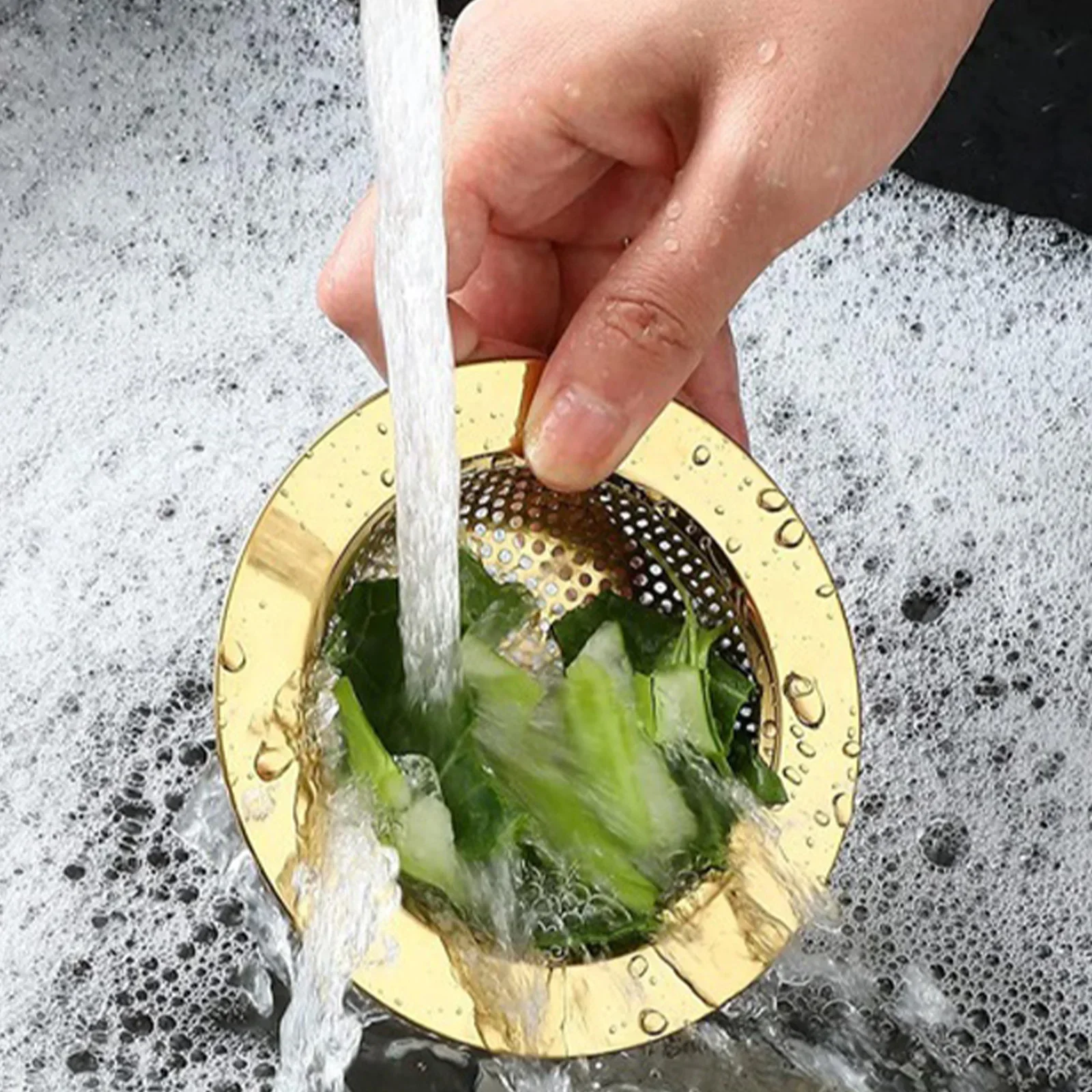 Kitchen Sink Strainer 3Pcs/set Kitchen Sink Drain Strainer Stopper Stainless Steel Waste Plug