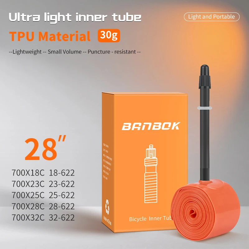 FAFX Ultralight TPU Road Bike Inner Tube with French Valve