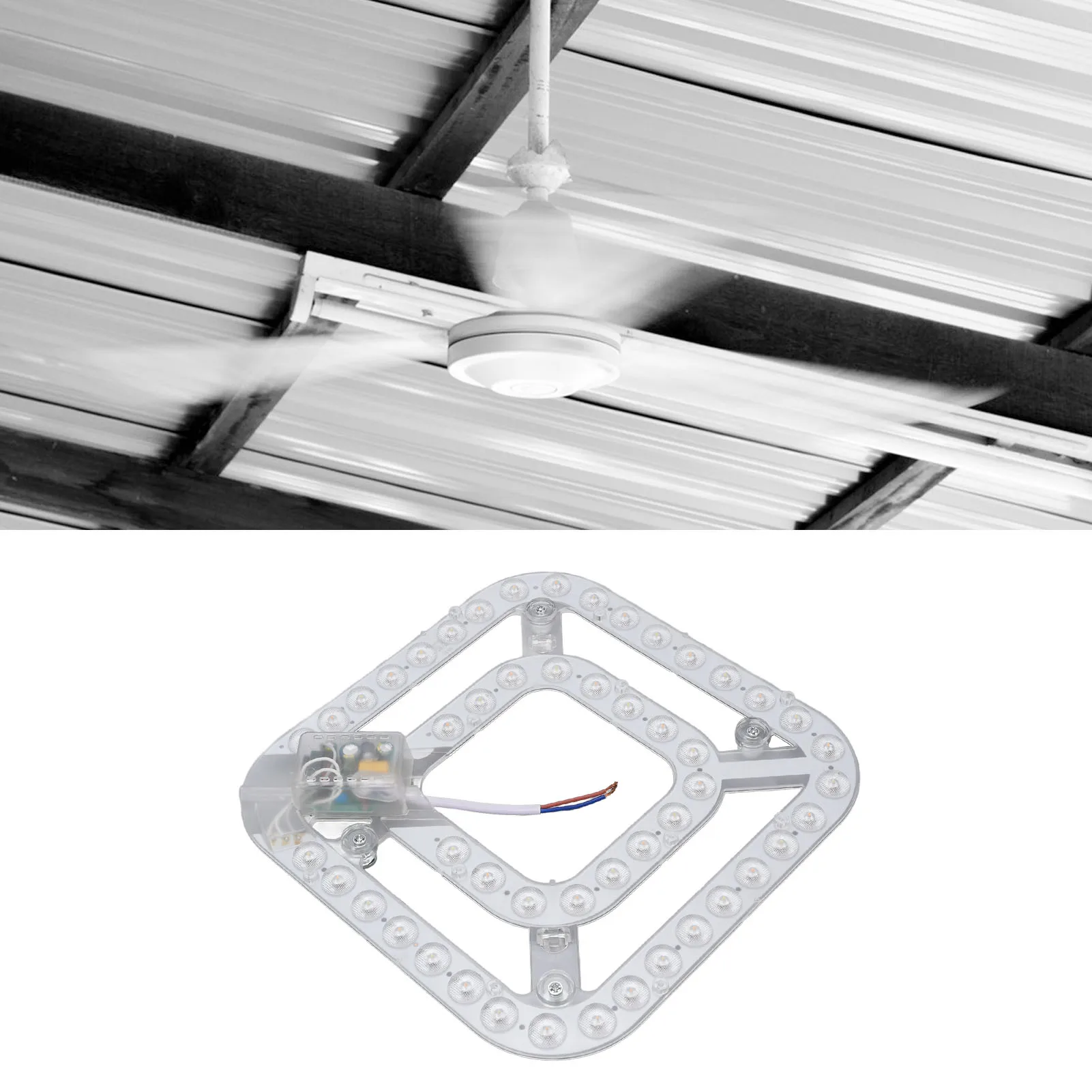 LED Fan Light Panel Energy Efficient Hard Wired Ceiling Fan Retrofit Light 3 Color Temperatures for Flush Mount Ceiling Lights