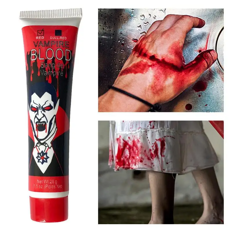 

28ml Realistic Fake Blood Face And Body Paint For Halloween Realistic Artificial Movie Blood For Cosplay Vampire Blood Makeup