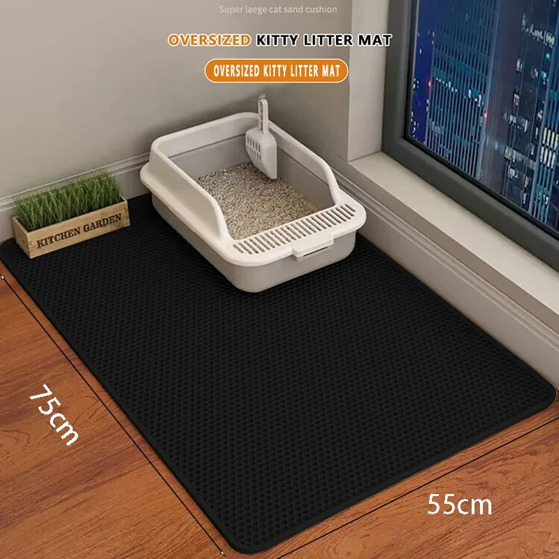 Cat-Litter-Mat-Double-Layer-Waterproof-Urine-Proof-Trapping-Mat-Easy-to ...