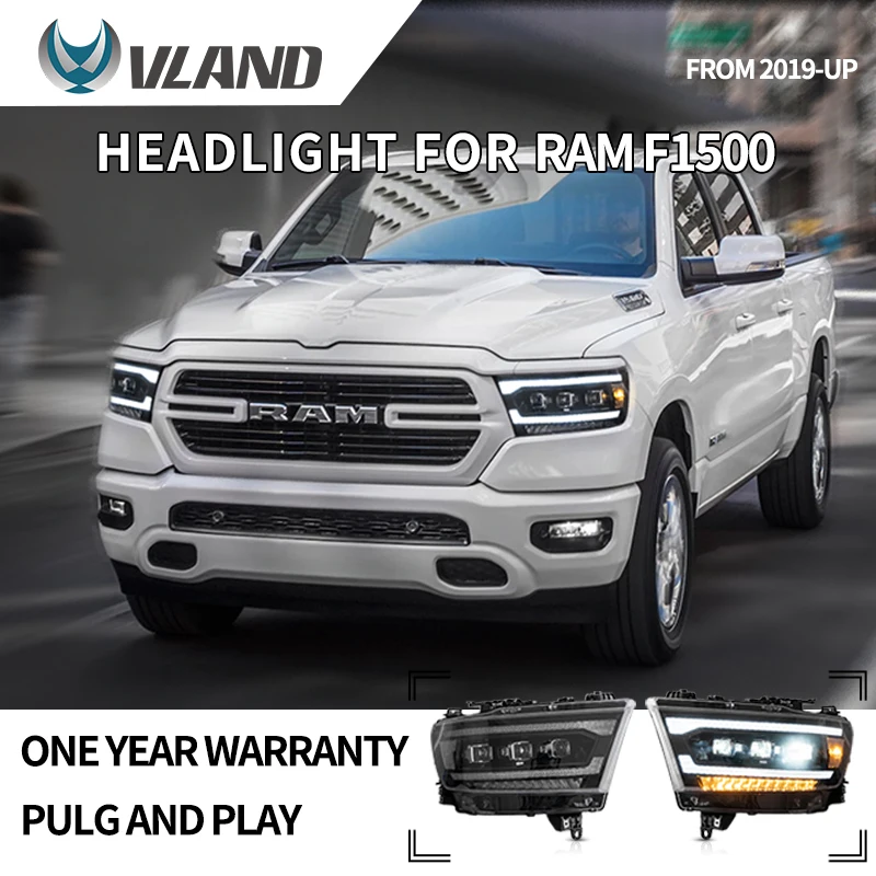 Vland Voor Dodge Ram 1500 Led Koplampen 2019 Up Drl Day Running Light