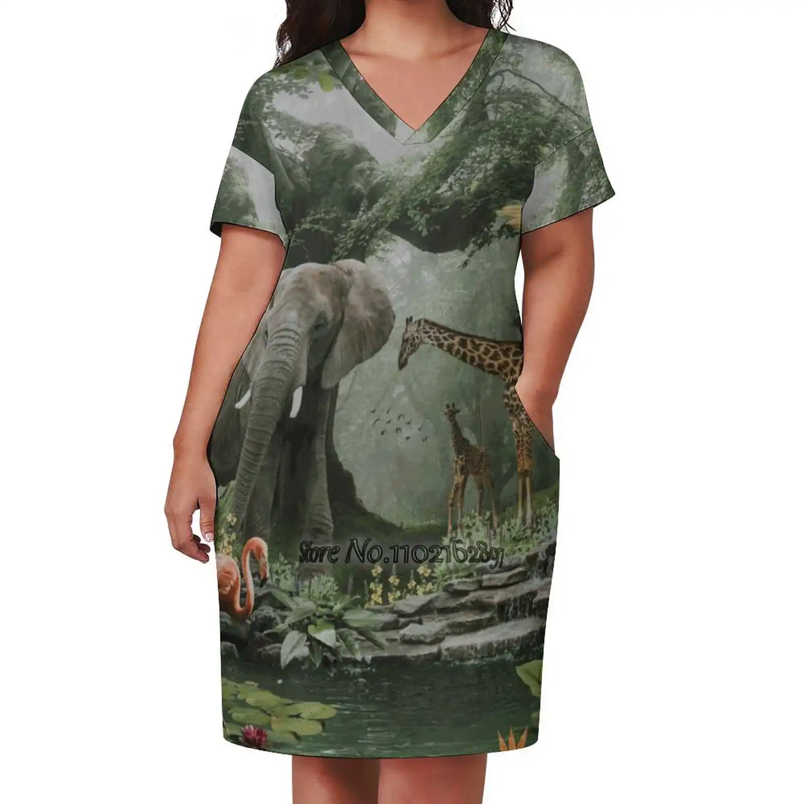 

Project Paradise Sexy V-Neck Dress Fashion Casual Printed High Quality Short Sleeve Skirt 5Xl Jw Jw Arts And Jw Ministry Jw