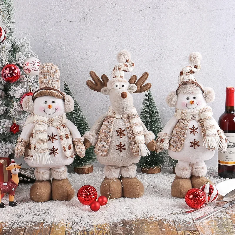 

Big Christmas Snowman Elk Long Legs Doll Xmas Tree Ornament 2023 Christmas Decoration For Home Navidad New Year 2024 Kids Gift