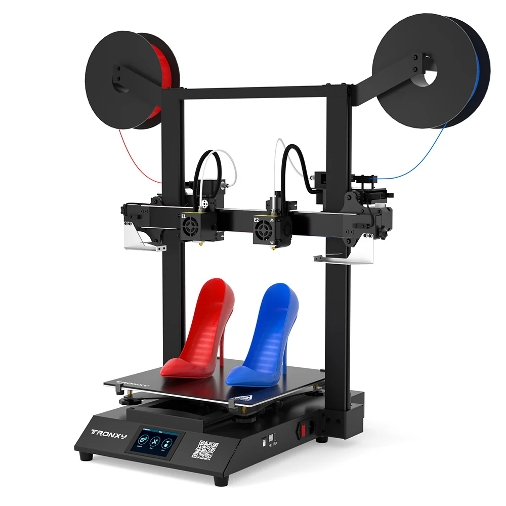 

Tronxy IDEX FDM 3D Printer GEMINI S Multi color 2 color 2 Head Independent Dual Extruder Large Mirror copy 3D Printing Machine