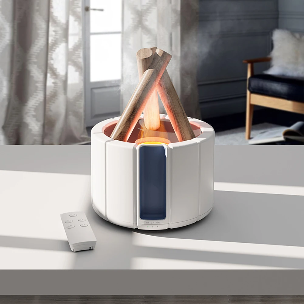 250ml Bonfire Aromatherapy Essential Oil Diffuser Auto Shut-Off Cool Mist Humidifier with Remote Control for Home Bedroom Office