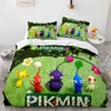 Cartoon Game Pikmin Bedding Set Boys Girls Twin Queen Size Duvet Cover Pillowcase Bed Kids Adult Fashion Home Textileextile 3