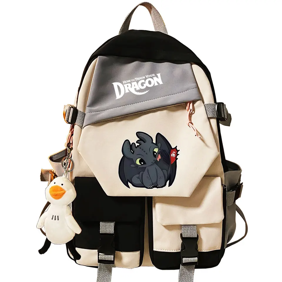 JIPONI Dragon Print Backpack For Women & Men - School Laptop Bookbag, 11.6"L X 6.9"W X 16.7"H, Polyester - View #7