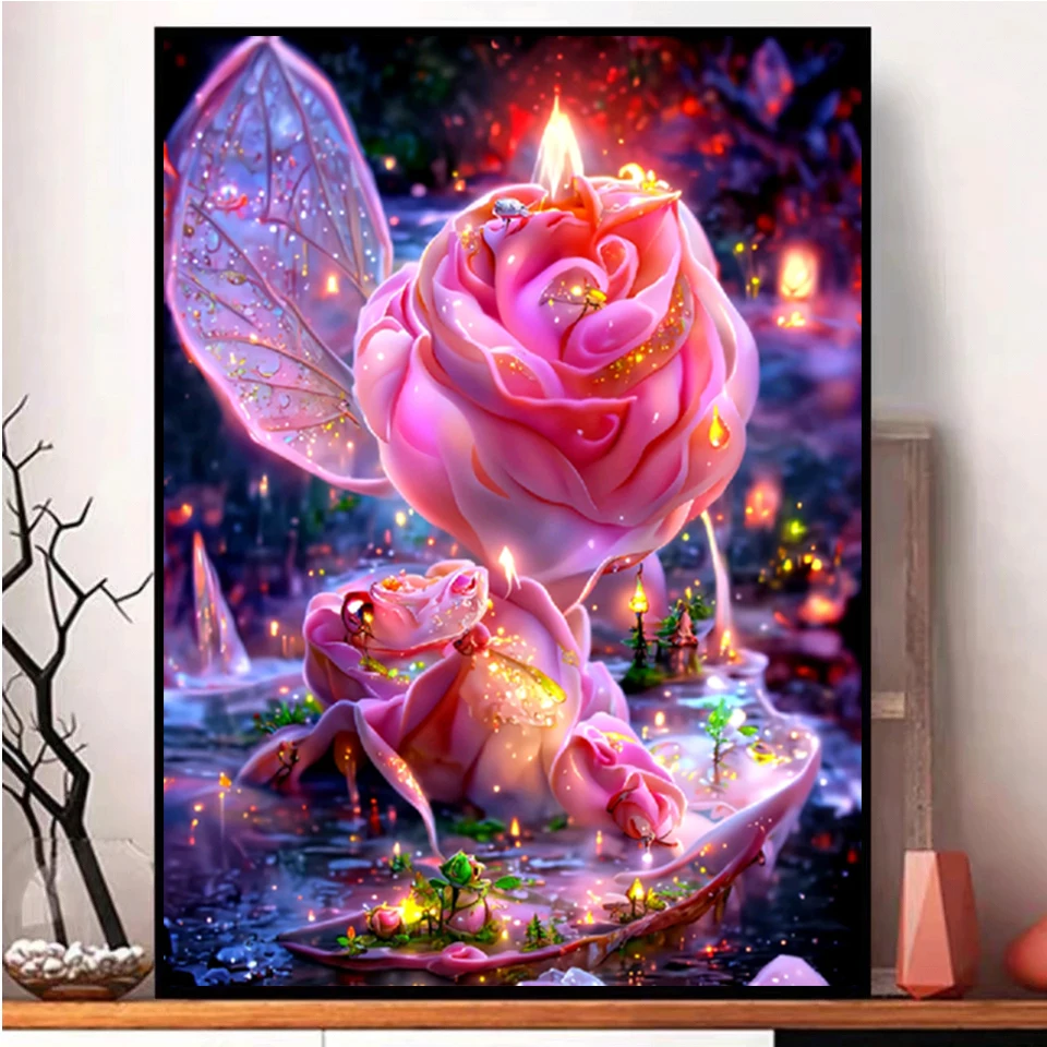 Pink Flowers Diamond Painting Kits for Adult Aesthetic Plants Peony Cross  Stitch Diamond Mosaic Diamond Painting Home Decor - AliExpress