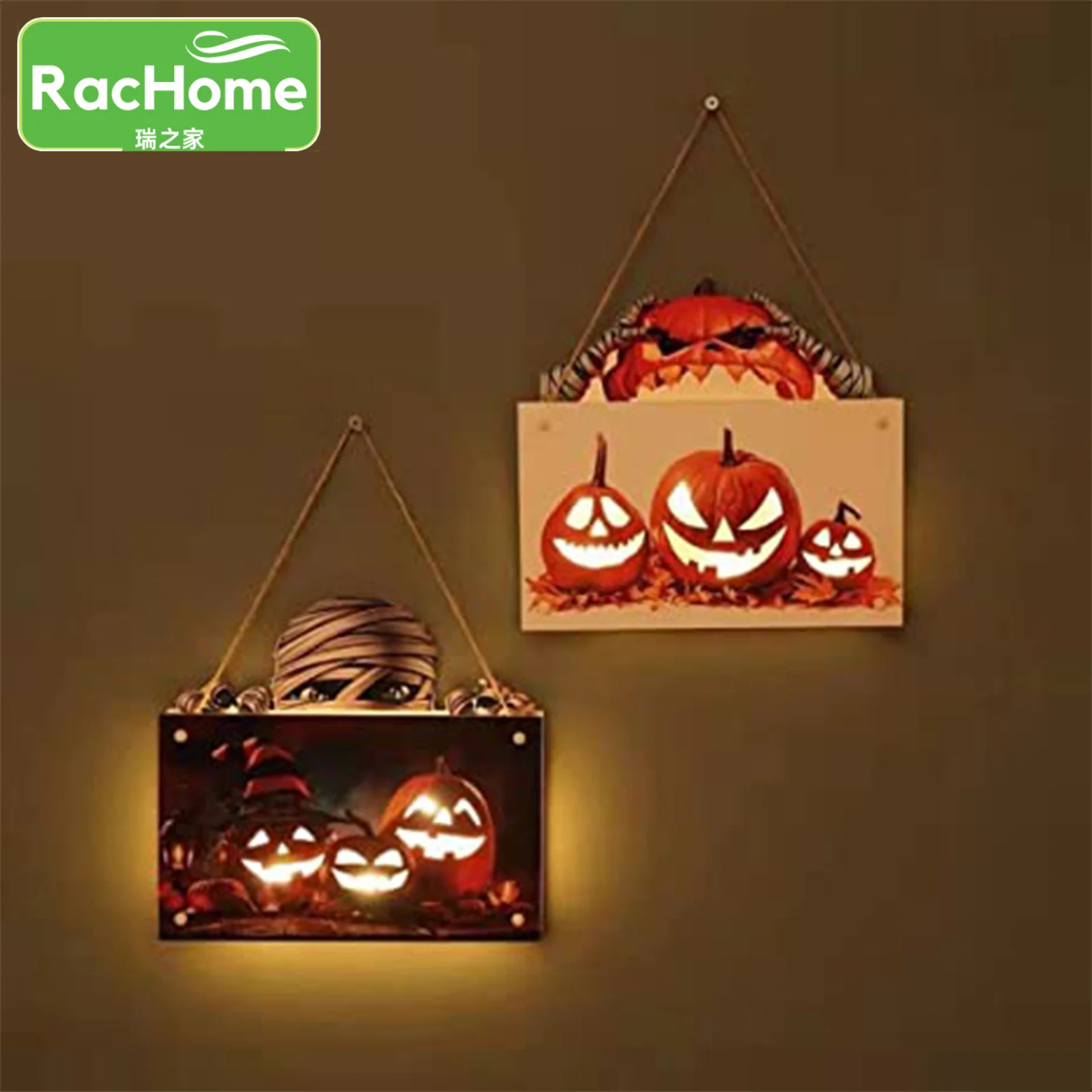 

Halloween Hanging Plaque Vampire Door Hanging Decor Horror Wooden Rustic Door Hanging Signs Pumpkin Ghost Living Room Wall Decor