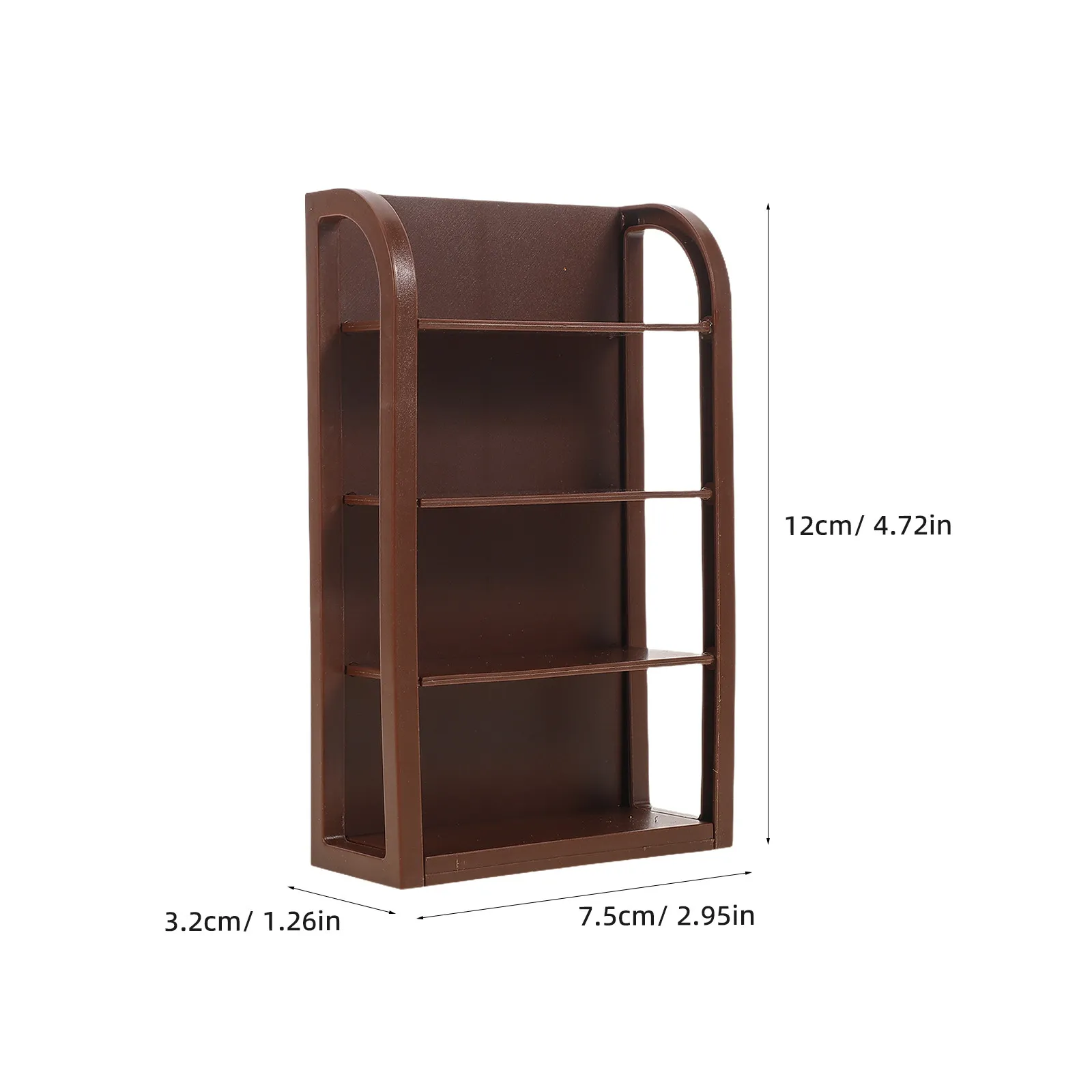 6Pcs 미니어처 슈퍼마켓 선반 세트 인형 집 상점용 현실적인 4층 플라스틱 디스플레이 랙 미니 식료품 식품 정리함