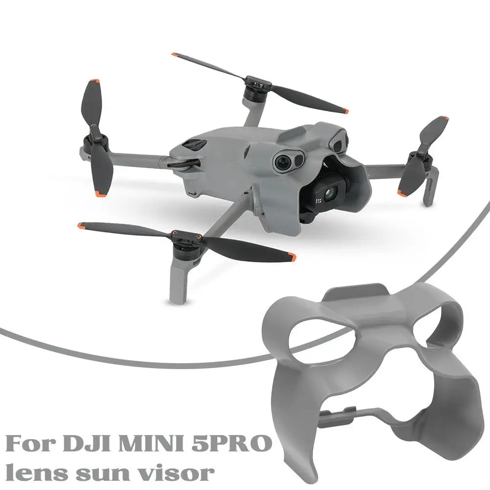 Pare-soleil DJI Mini 5 Pro gris grenouille, protégeant l'objectif des rayons directs