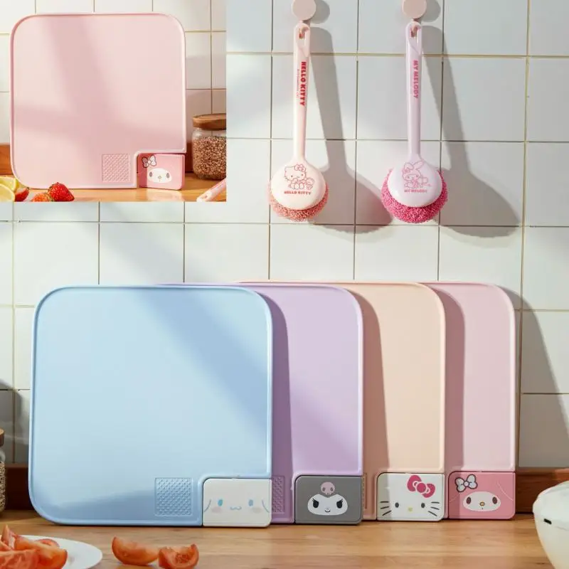 

Sanrios Hello Kitty Pp Chopping Board Cartoon Kuromi Double-Faced Fruit Cutting Board Cute Food Cutting Board Anime Kitchenware