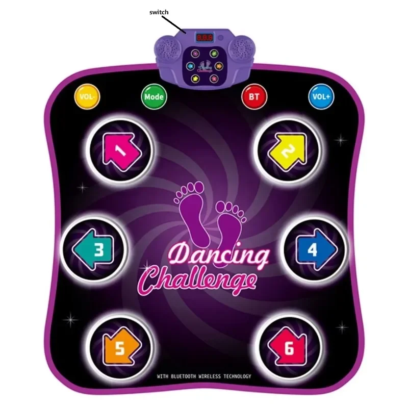 Healthy and Perfect Musical Play Mats Kids Educational Games Dancing Challenge Mat Electronic Blanket Touch Dance Play Mat