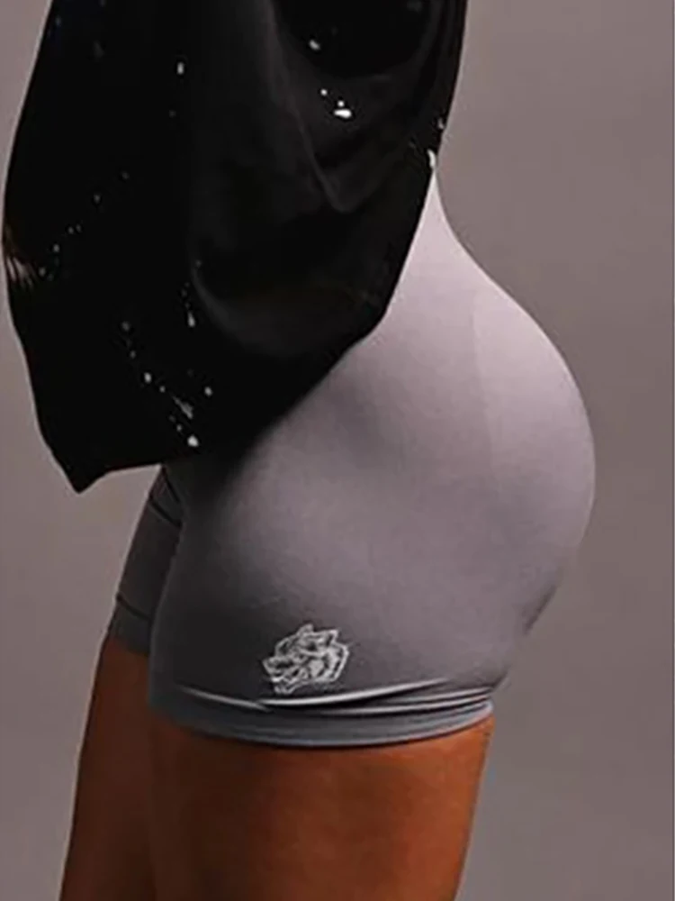 Darc Sports Shorts Elastic Yoga Pants for Women Wolf Head Naked Sense Yoga Shorts Peach Hip Fitness Breathable Sports Shorts No2 3