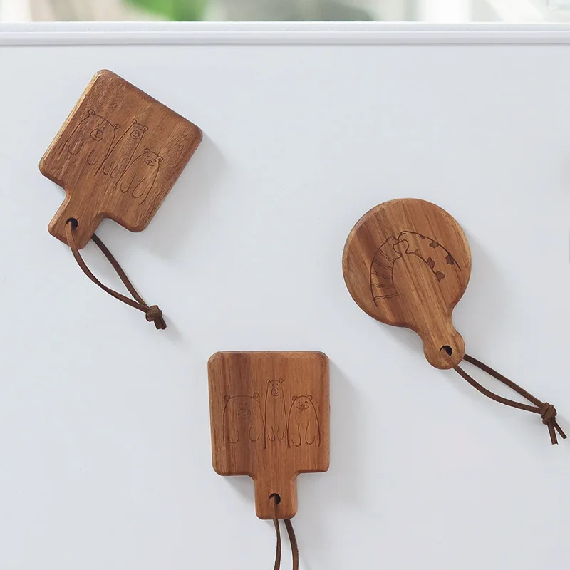 100 Teile/los Hohe Qualität 2 Stile Blank DIY Holz Flaschenöffner Untersetzer Kühlschrank Magnet Dekoration Bier Flaschenöffner Großhandel – Detail 6