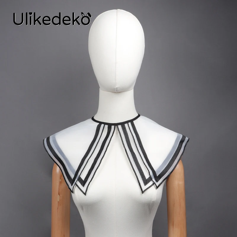 

Organza False Collar Double-layer Tulle Black White Fake Collar Detachable Collar Women Neck Collar Korea Clothes Accessories