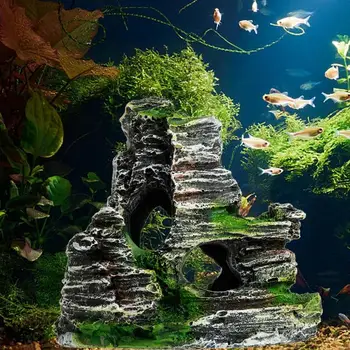 Acquario decorazione arenaria acquario paesaggistica rocce ornamenti pesce gamberetti rifugio Aquascape paesaggio acquario Decor