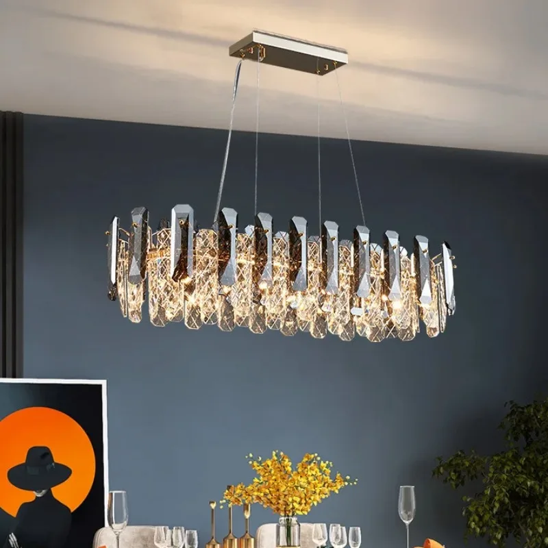 

Luxury LED Crystal Chandelier Living Room Decor Luxury Crystal Pendant Light Bedroom Restaurant Hanging Lamps Ceiling Chandelier