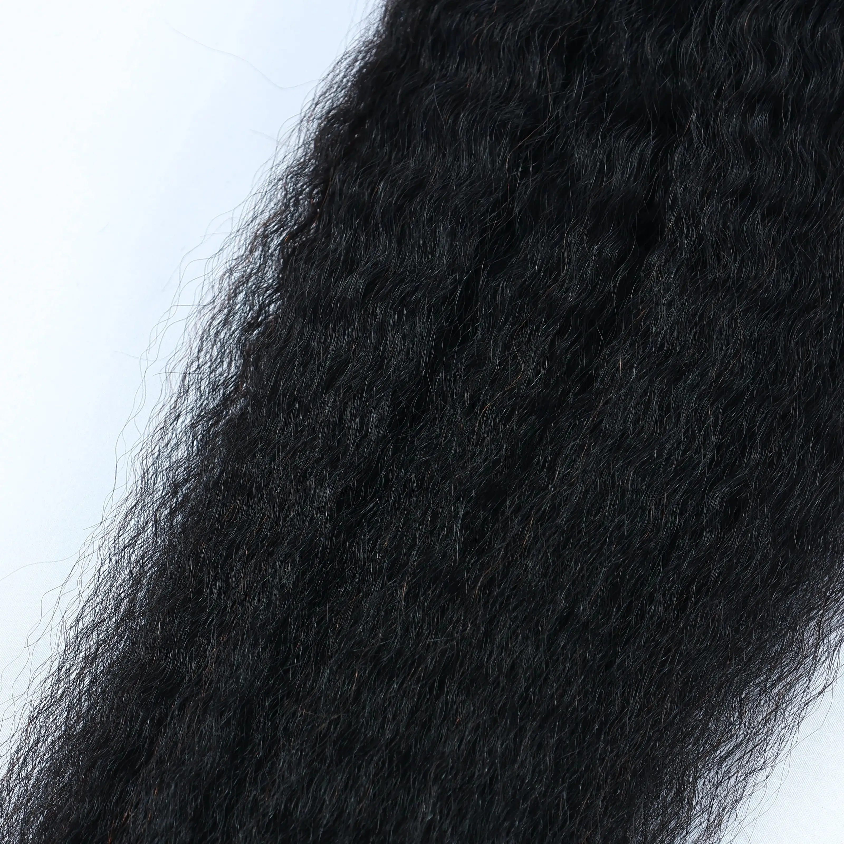 2/4/6Pcs Kinky Straight Human Hair Bulk For Boho Braids No Weft Hair Extensions 100% Human Hair For Braiding Hair Bulk 2