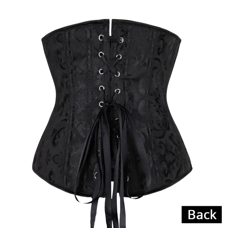 Corset Bustier Top Underbust Corset Floral Push Up Boned Bustier Gothique Korsett For Women Front Busk Gorset Korse Sexy Women Gothic Corset body shaper waist trainer corset bustier top waist corset lace lingerie lace corset