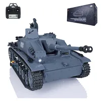 In Stock Heng Long HL 1/16 German Stug III RTR RC Tank 7.0 Plastic 3868 Machine Gun Smoking Remote Control Military Car Toys 1