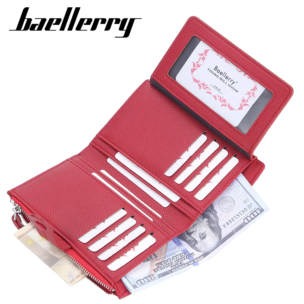 Women Wallets 16 Card Holders Classic Female Purse Zipper Brand Wallet for Women Free Name Cusomized