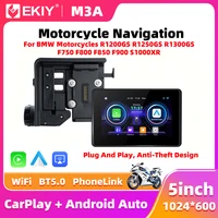 EKIY 5.0" For BMW R1200GS R1250GS Wireless CarPlay Moto Android Auto Portable Digital Motorcycle Dashboard GPS Navigation Screen