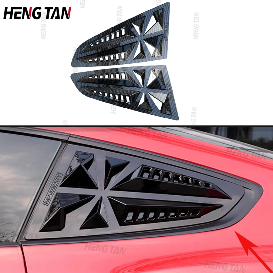 

Mamba ABS Gloss Carbon color Rear Side Window Louvers Panel Cover Quarter For Mustang 2015-2022 Mamba Style Body kit