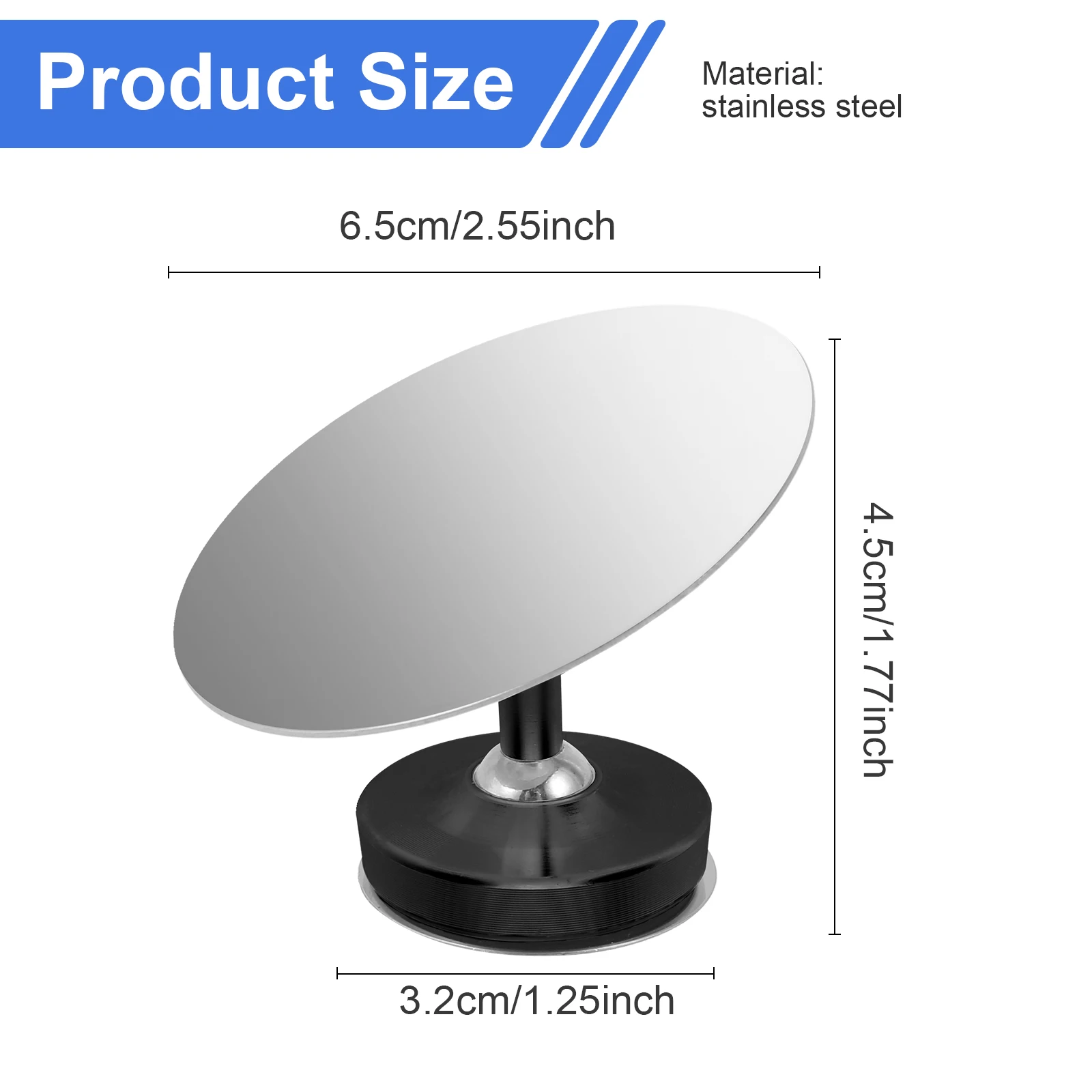 Espresso Mirror, 360° Coffee Extraction Observation Mirror Adjustable and Magnetic Coffee Tampering Reflective Mirror