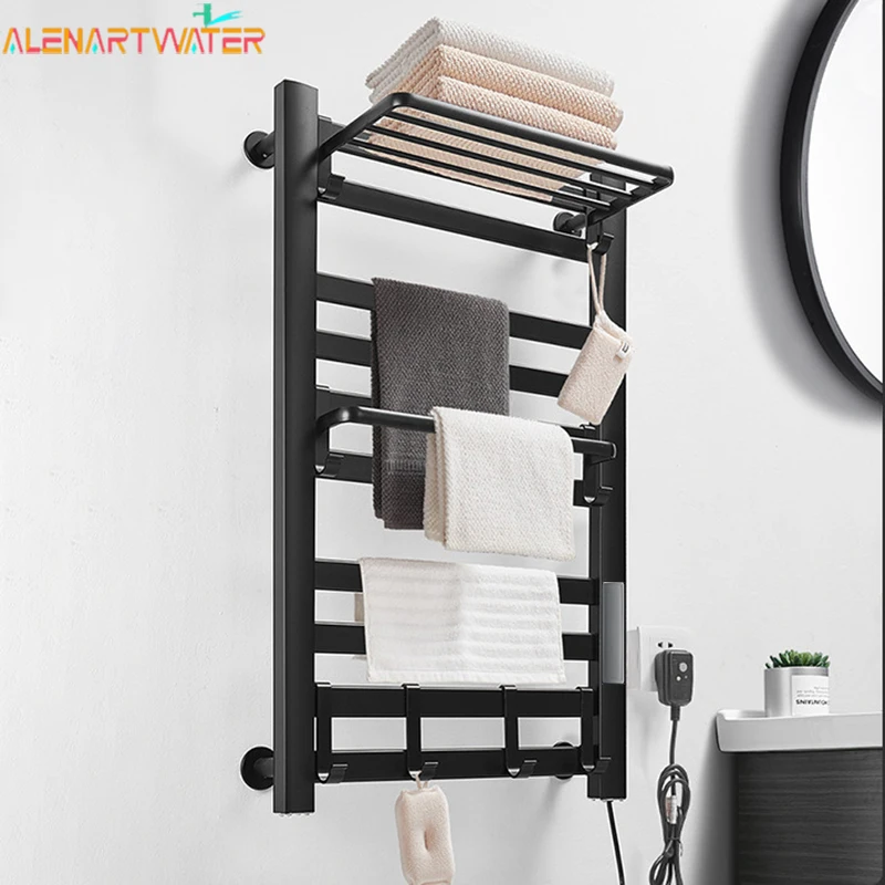 อุปกรณ์ห้องน้ํา ชั้นวางผ้าเช็ดตัวไฟฟ้า สแตนเลส ควบคุมอุณหภูมิและเวลา บ้านอัจฉริยะ ราวแขวนผ้าเช็ดตัวอุ่น เครื่องอุ่นผ้าเช็ดตัว 6621 1