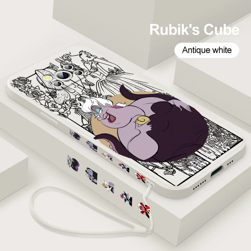 Disneys Magnetic Witch Per Xiaomi 13 12 Ultra 12S Pro 10T 10 Lite 11 5G 12T 11X 9 A3 Liquid Left Rope Cover Capa Fundas