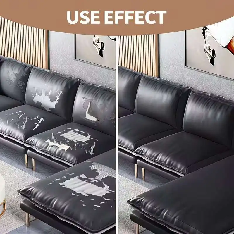 50x138cm 자가 접착 PU 합성 가죽 수리 패치 세트 (자동차 시트, 사무실 의자, 가구용) 간편 사용 유지 관리 키트