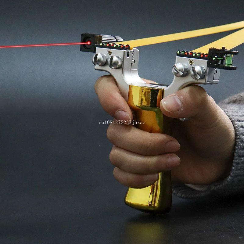 High Precision Slingshot with Laser Spirit Level Fast Press Bow Catapult Outdoor Sports Hunting Accessories Sling Shot Slingshot accessories