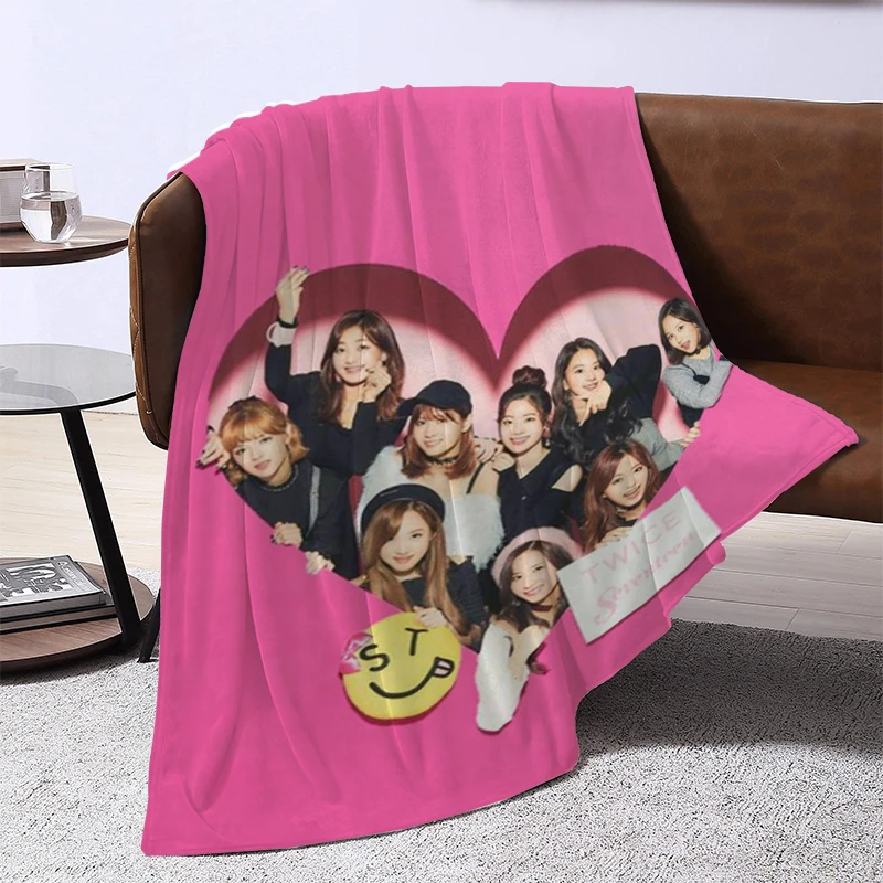 

Children's Blanket Kpop Twice Furry Bedroom Bed Blankets for Beds Living Room 3D Printing Machine Washable Sofa Throw & Throws