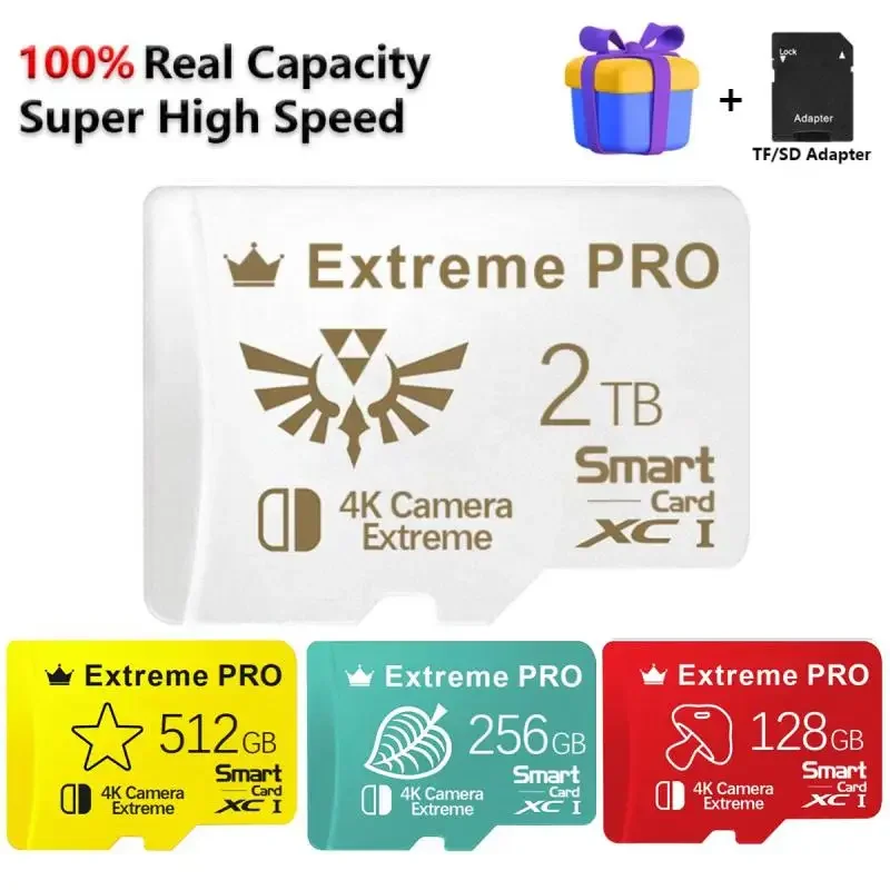 2Tb Sd/Tf Flash Memory Card 128Gb 1Tb Micro Tf/Sd Card 512Gb Sd Card Tf Flash Card Tf Card 256Gb Per Nintendo Switch Tablet Cam