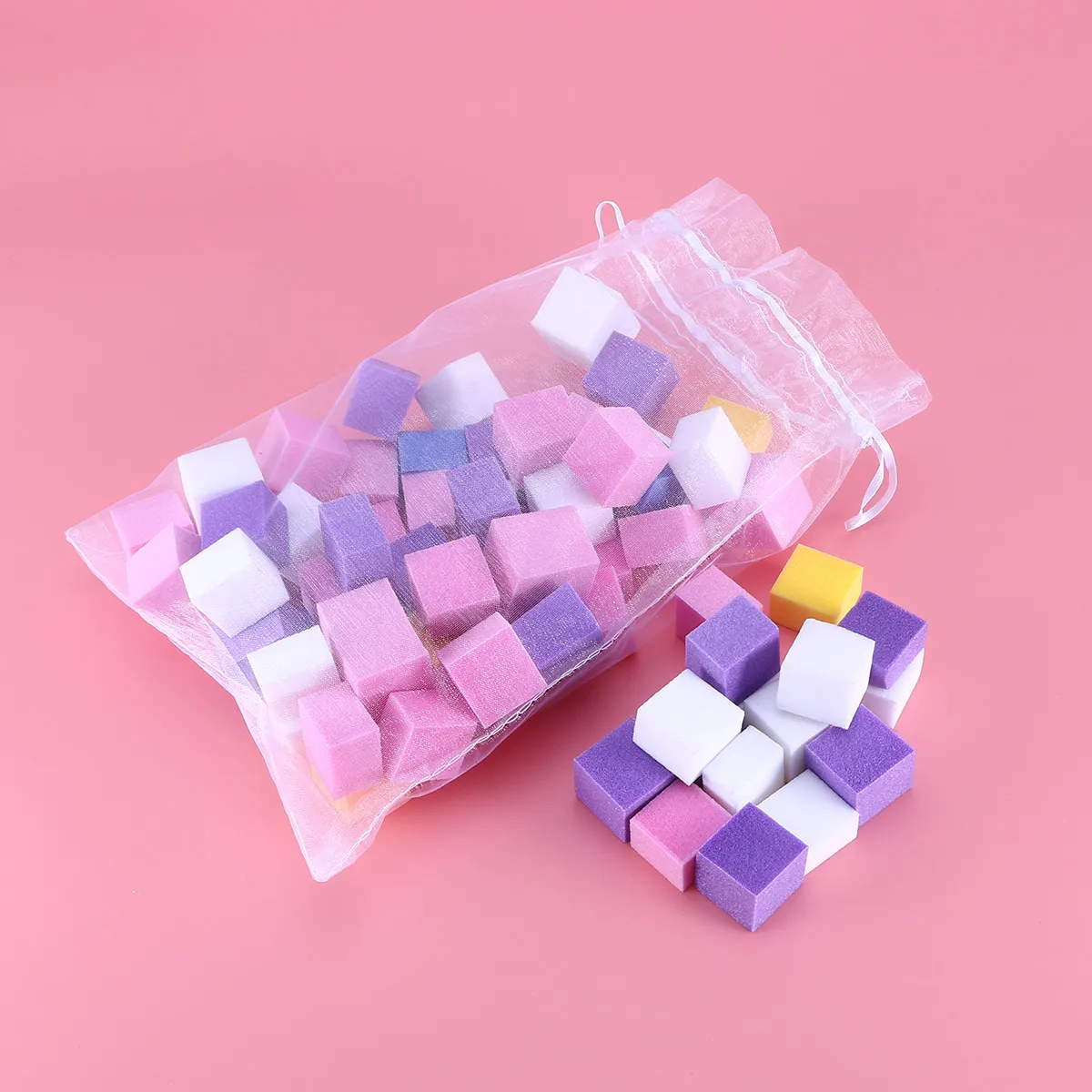 60개 스펀지 네일 파일 블록 폴리셔, 부드러운 파일링, 버핑, 네일 쉐이핑, 매니큐어 페디큐어 키트, 매끄럽고 윤기나는 마감