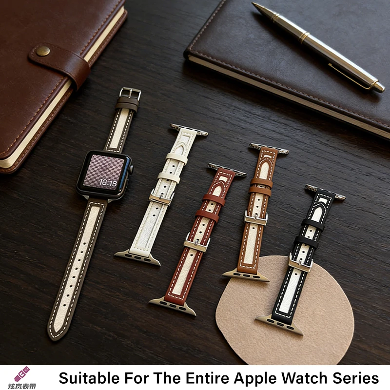 Elegant Leather Canvas Wristband