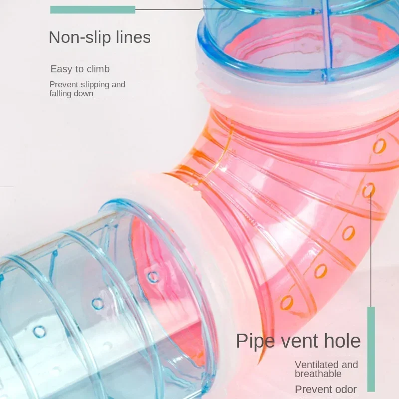 Hamster Toy Maze Hamster Cage Tunnel Small Pet Tunnel Hamster Toy Guinea Pig Tunnel Rodent Training Channel Durable DIY Splicing Maze Tube External Pipeline For Small Animal