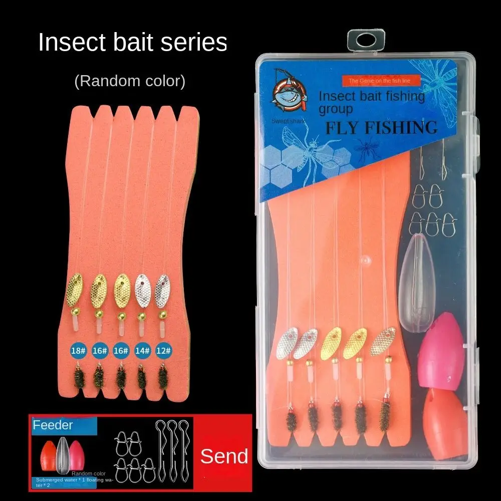 

Barbed Hook fly fishing Wire Line Group Kit 12# 14# 16# 16# 18# casting aid. Fly Fishing Hook free fly fishing casting aid