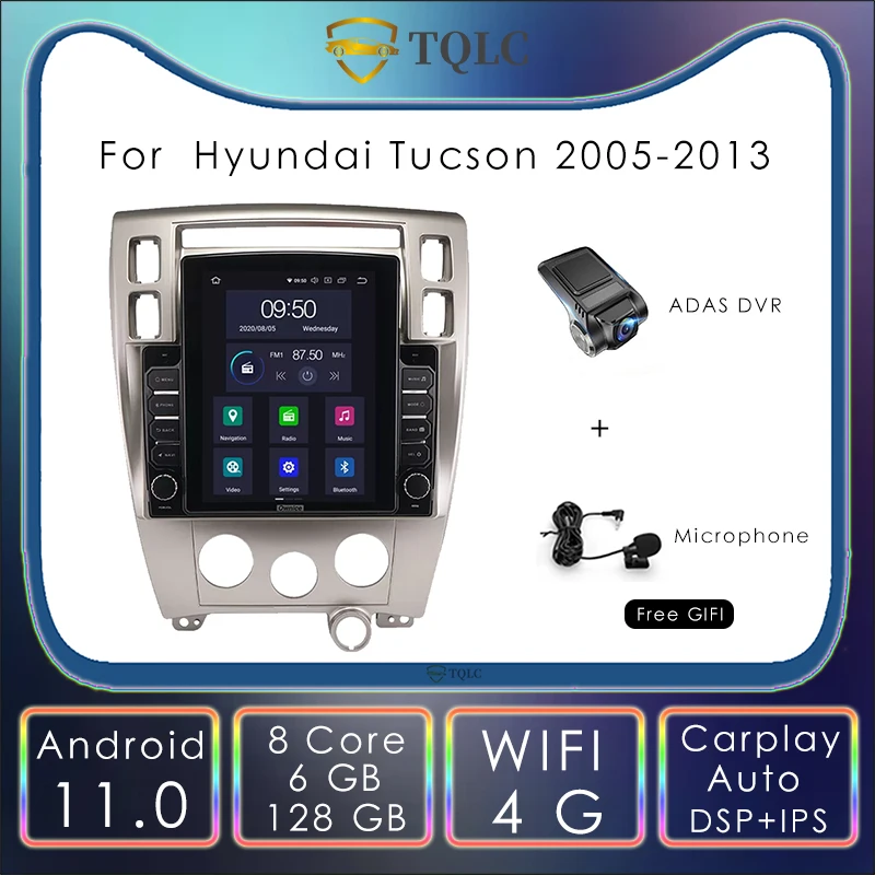

Android Car Radio Tesla Style Vertical For Hyundai Tucson 9.7'' Carplay Multimedia System Stereo Autoradio Navigation Head Unit